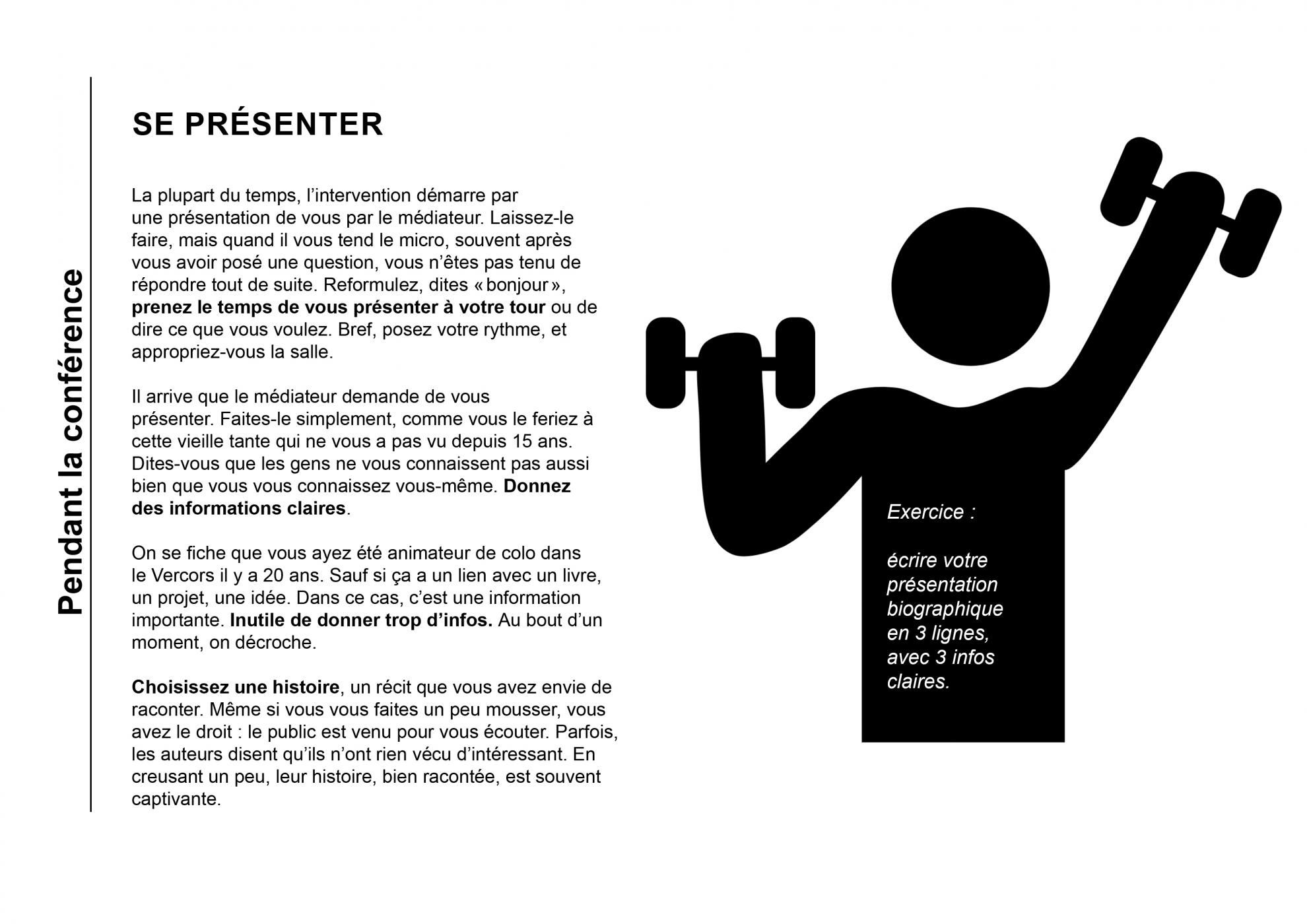 texte et bonhomme en train de faire de l'exercice