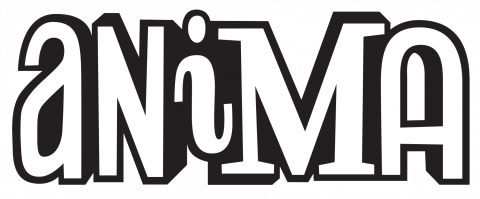 logo anima en minuscules et en noir et blanc